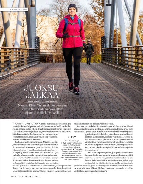 Kuva, jossa juoksija linnunlaulun sillalla.