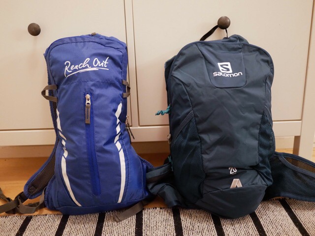 Kuva, jossa lidlin ja salomonin juoksureput