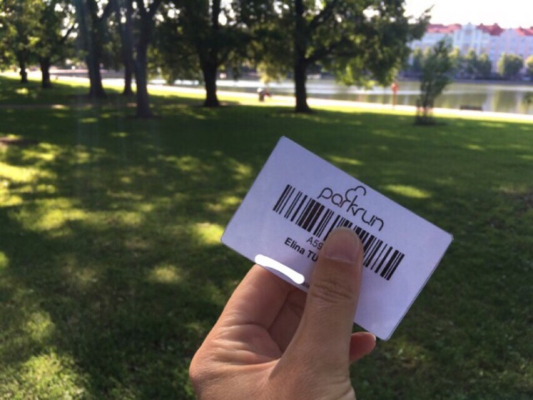 Kuva, jossa park runin barcode