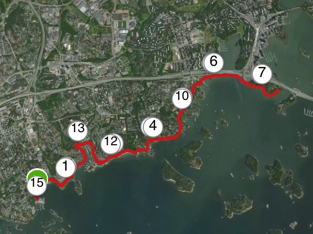 Satelliittikuva rantararaitista.