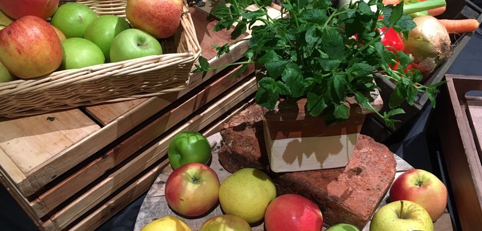 vihannekset yrtit hedelmat asetelma