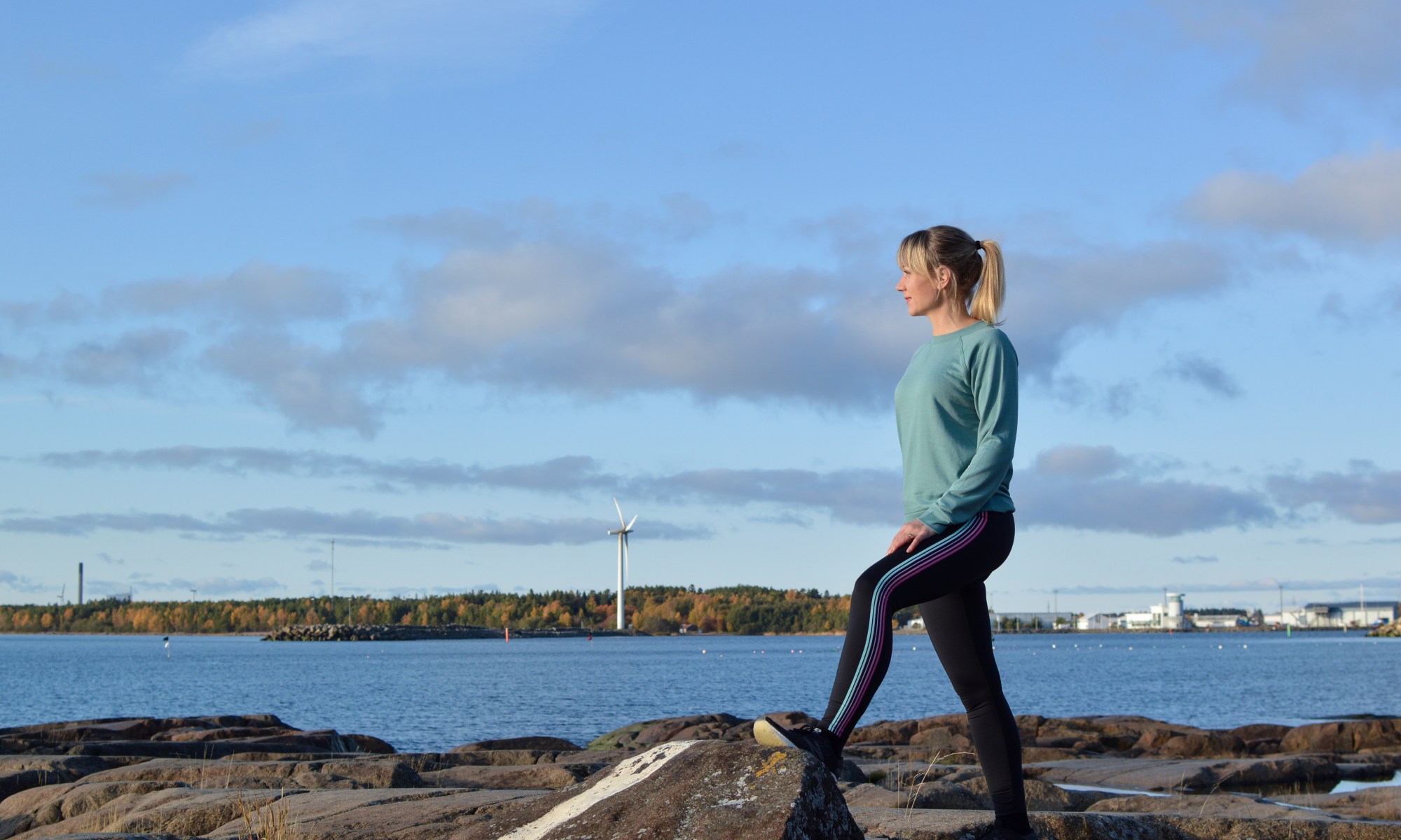 tuulimylly meri raidalliset juoksutrikoot collegepaita