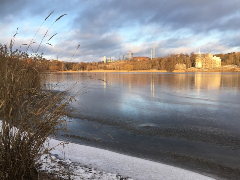 toolonlahden ympari juoksu talvella