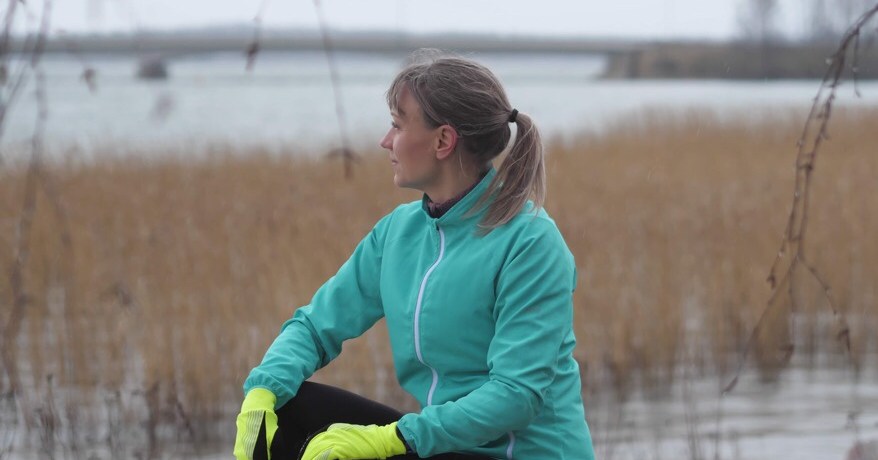 juoksutakki turkoosi