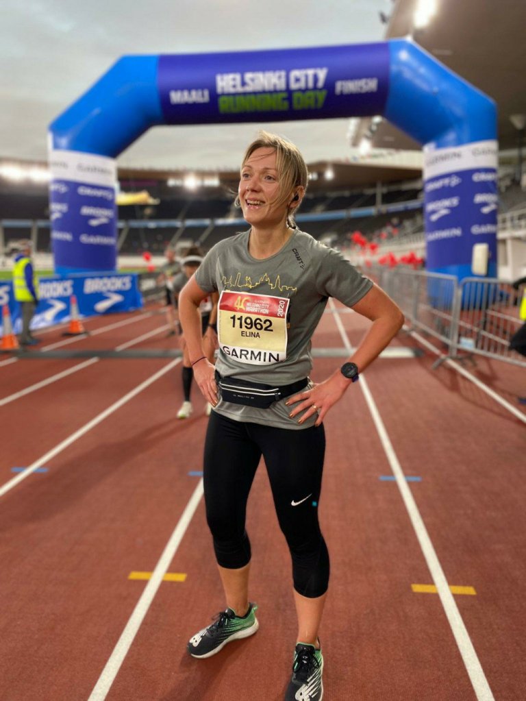 maratonjuoksija maalissa