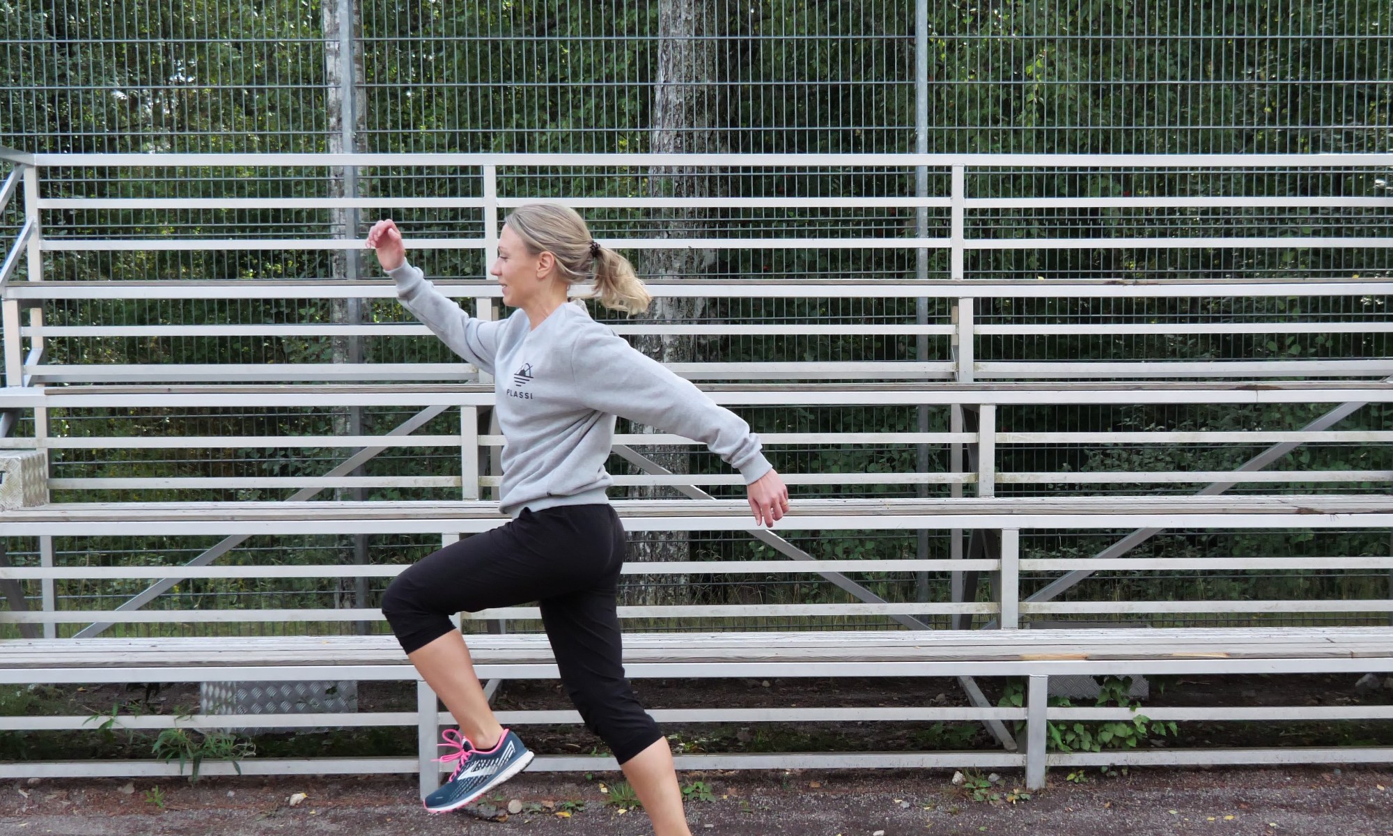 lammittely ennen juoksua loikkimalla