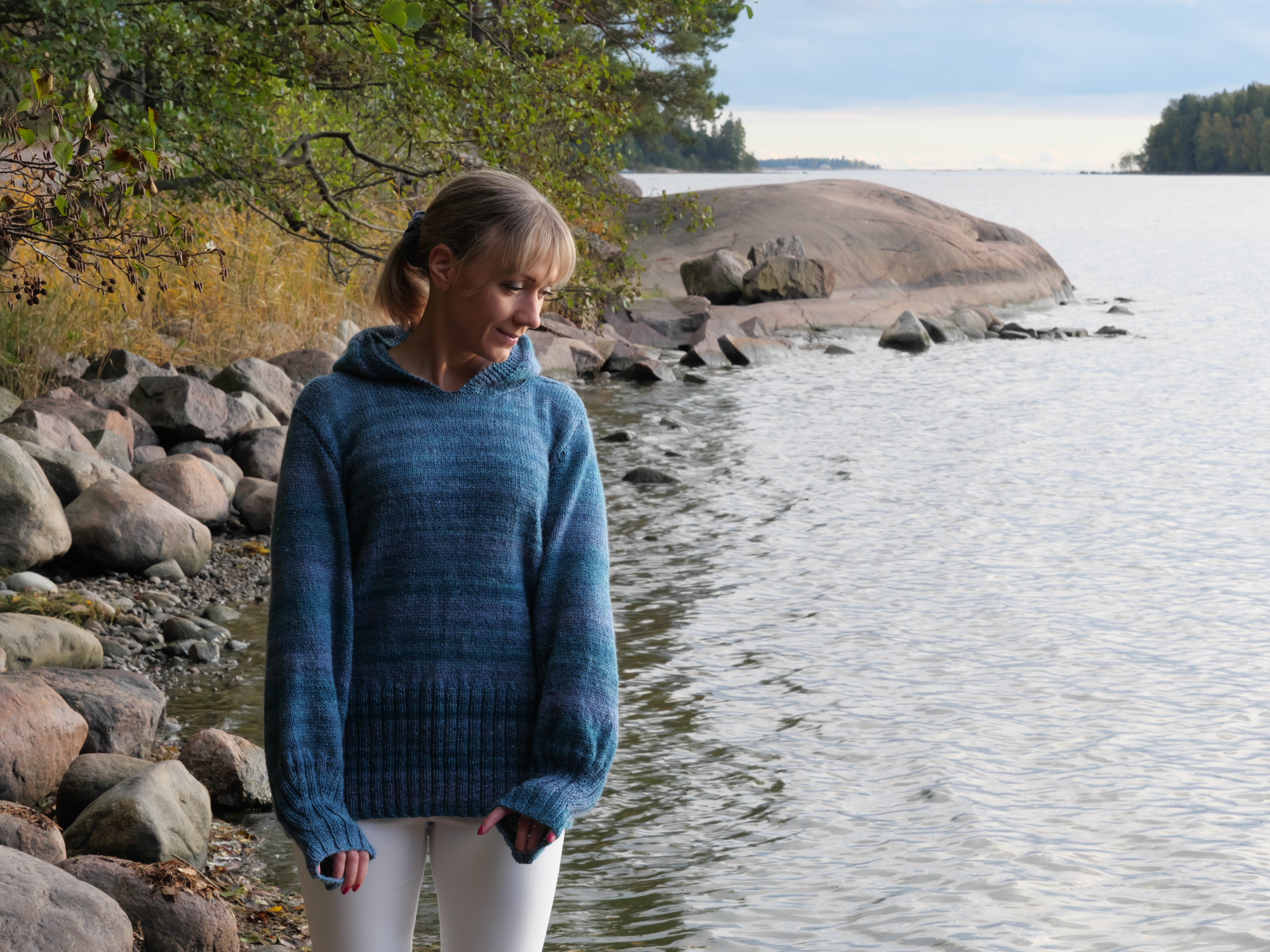 sininen villapaita novita 7 veljesta