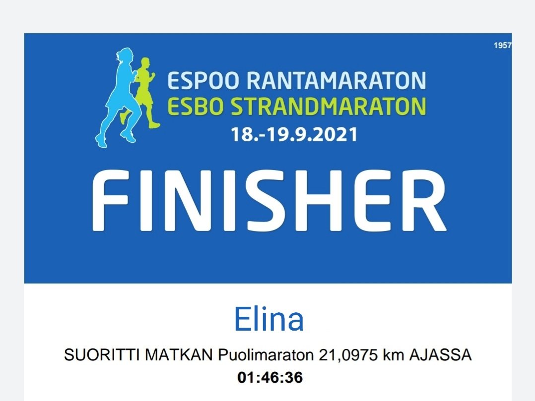 diplomi puolimaratonilta