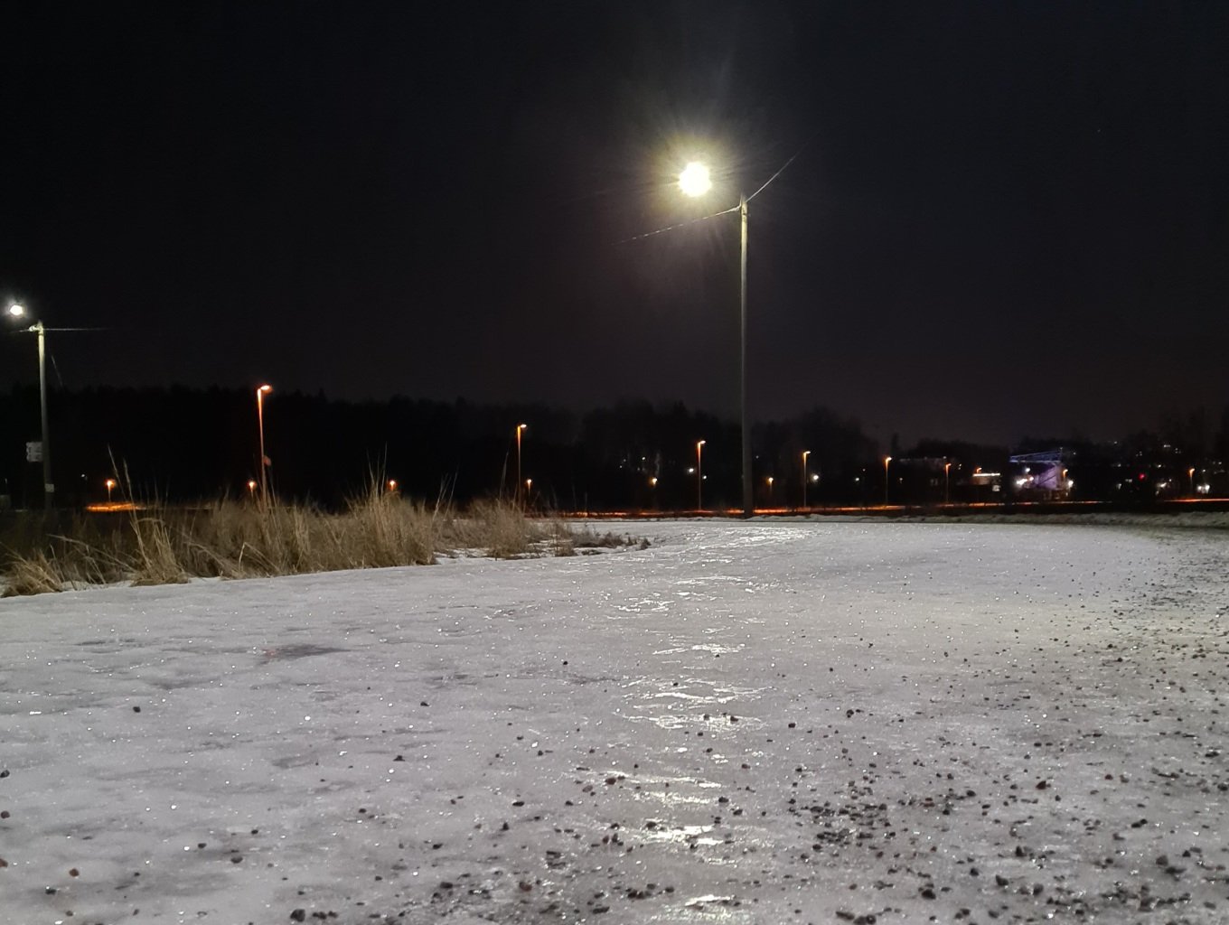 jainen juoksualusta talvella