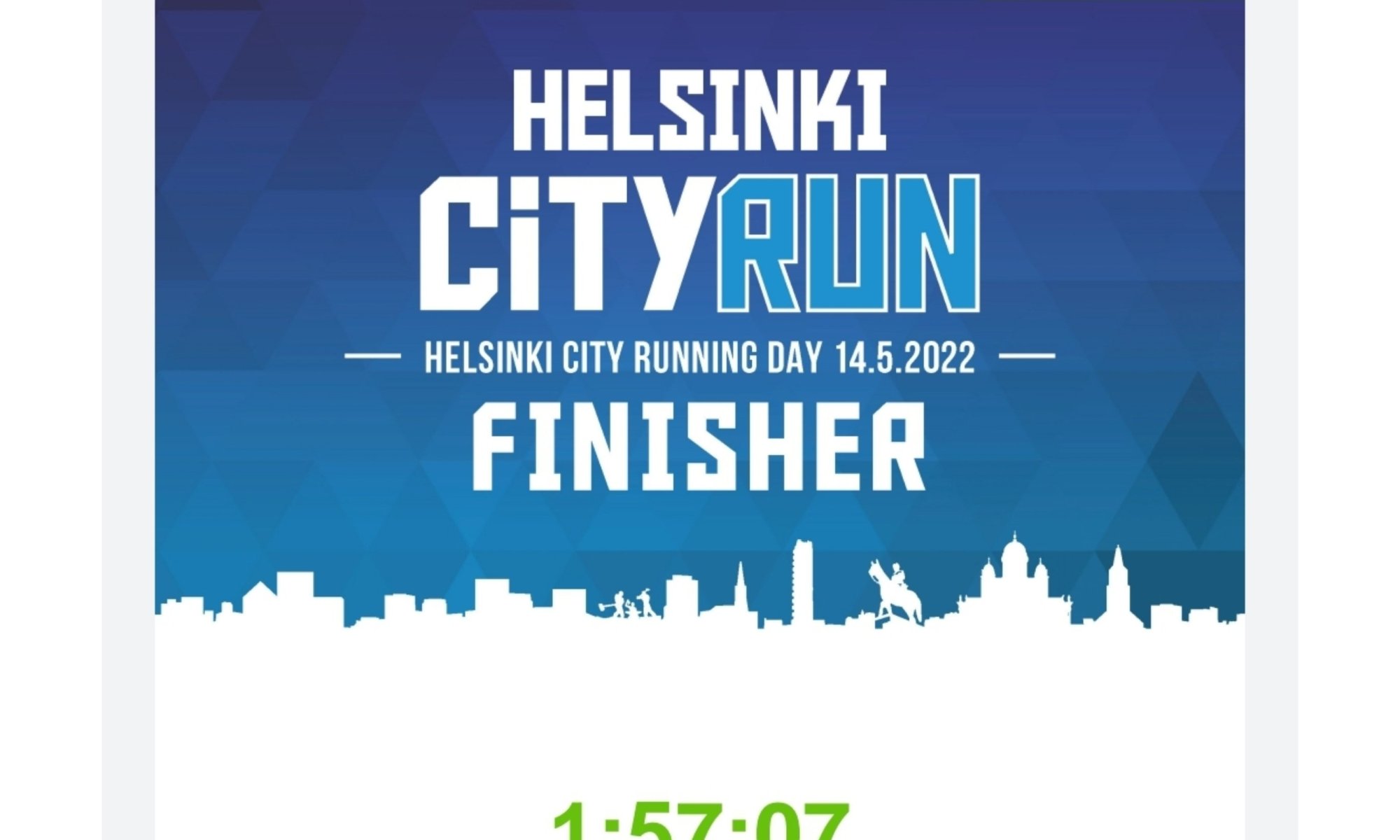 juoksudiplomi helsinki city run puolimaratonilta