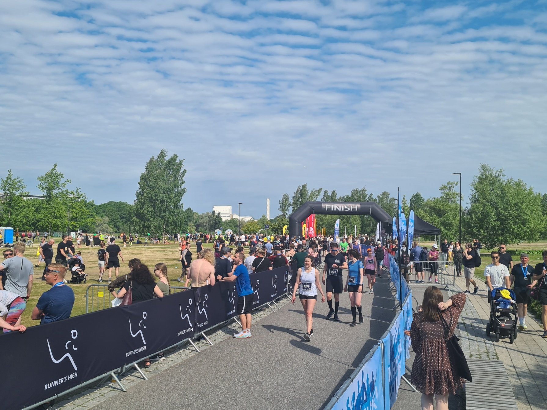 helsinki half marathonin maali