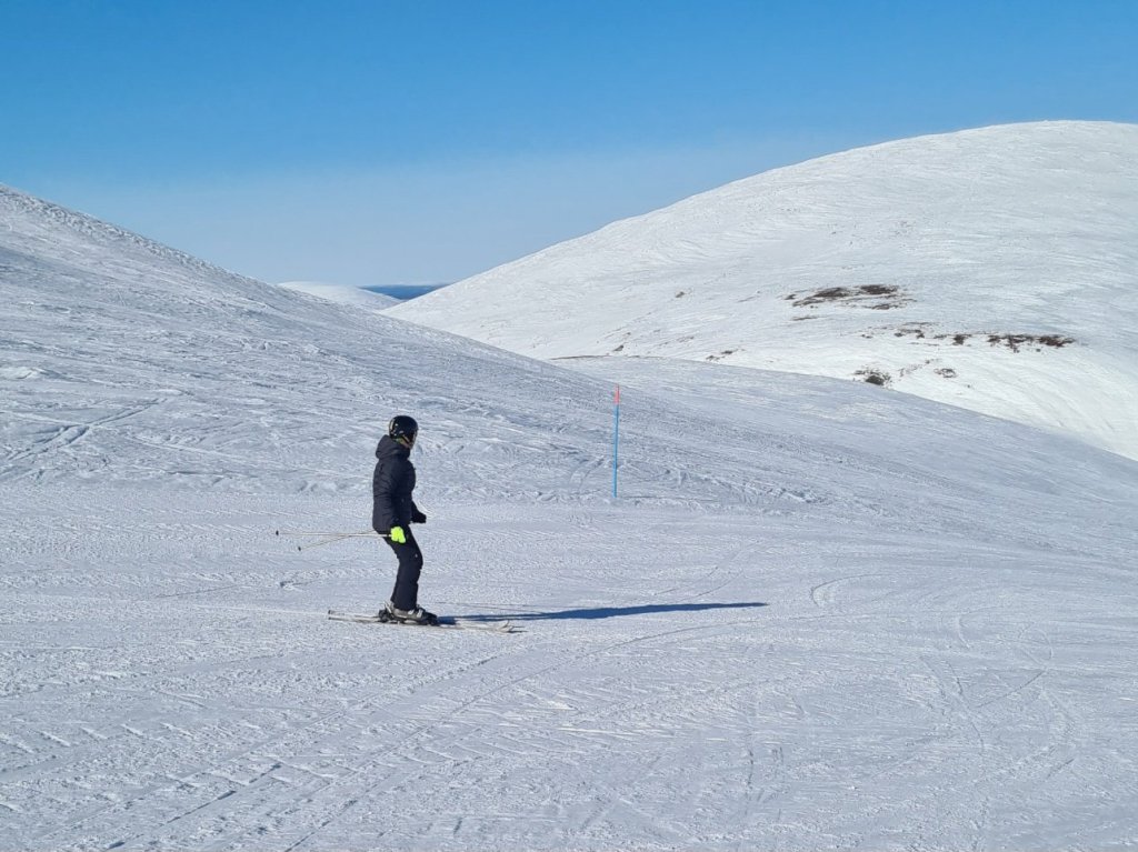 laskettelija pallastunturilla