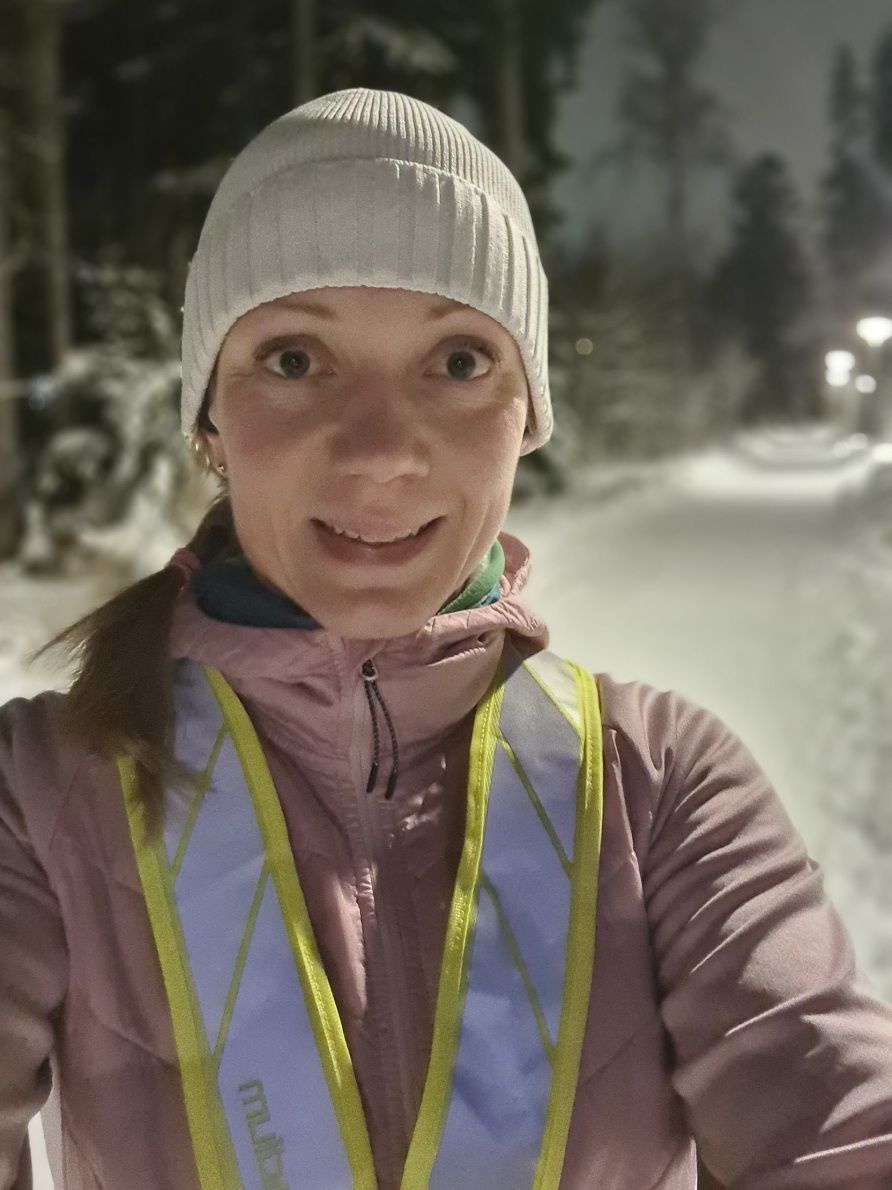 heijastinliivi juoksijan paalla