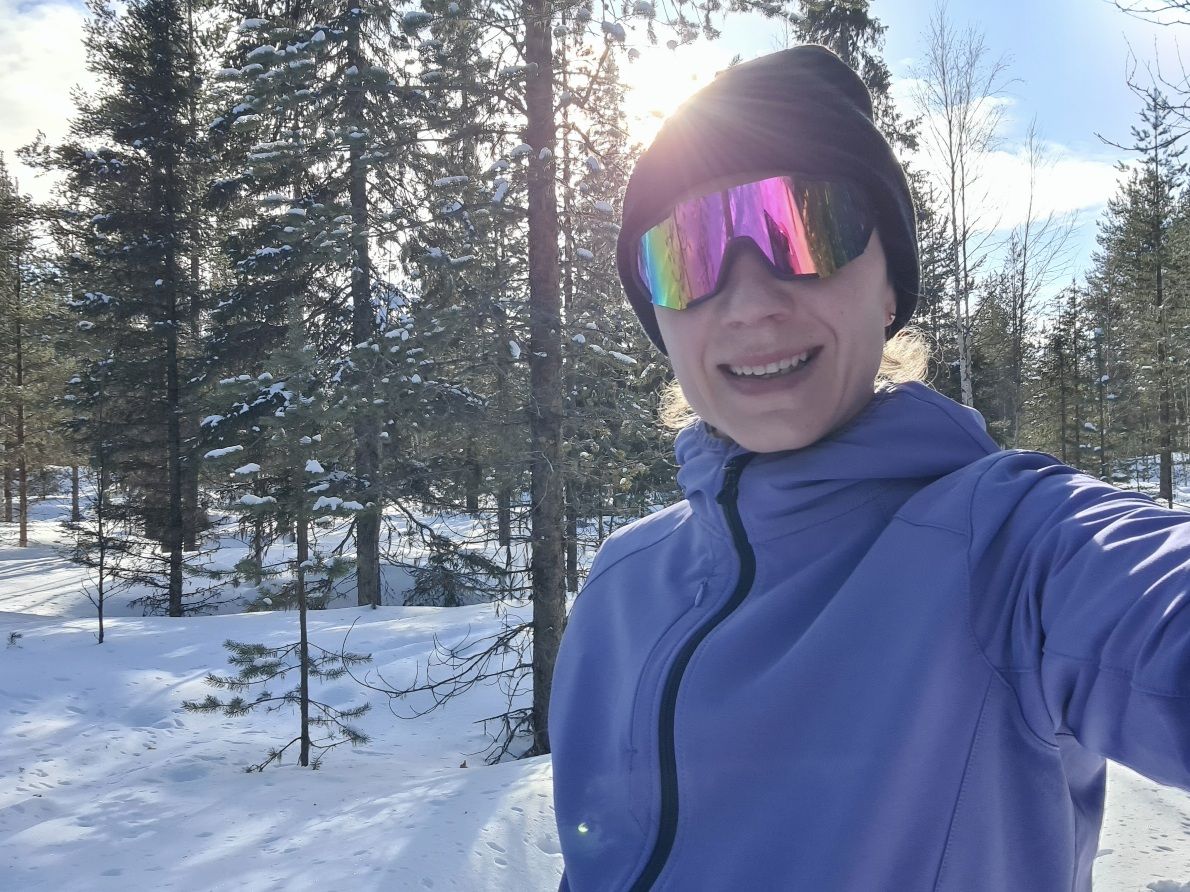 polkujuoksija lapissa talvella