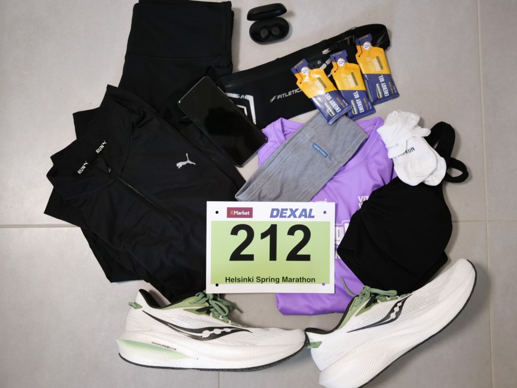 varusteet puolimaratonia varten