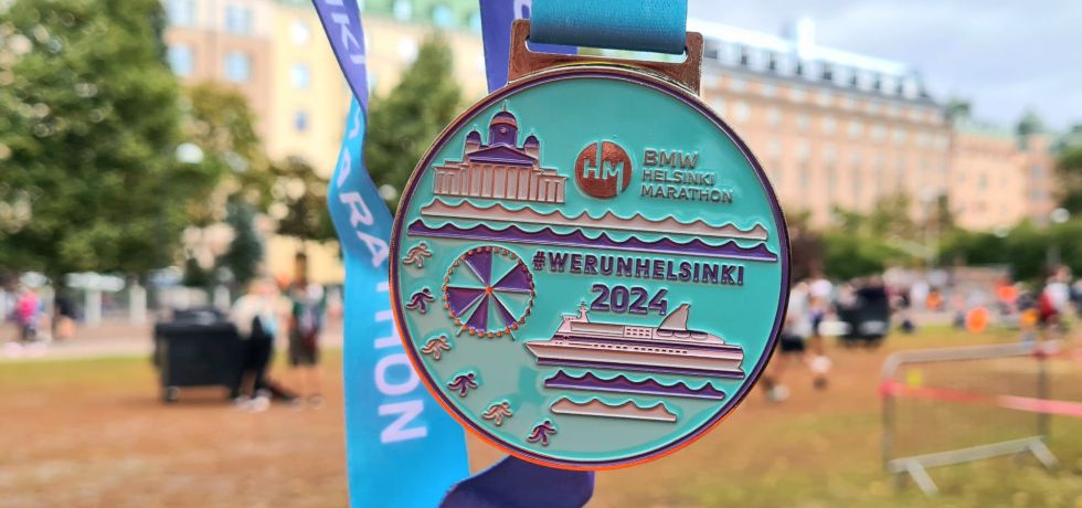 helsinki marathonin osallistujamitali